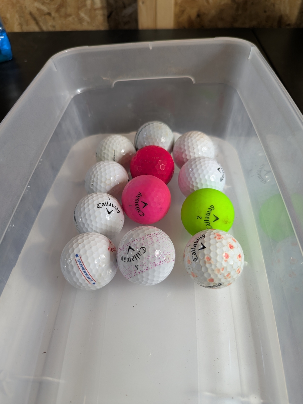 Callaway Golf Balls - Pink, Neon Green, White Mixed Near Mint Dozen